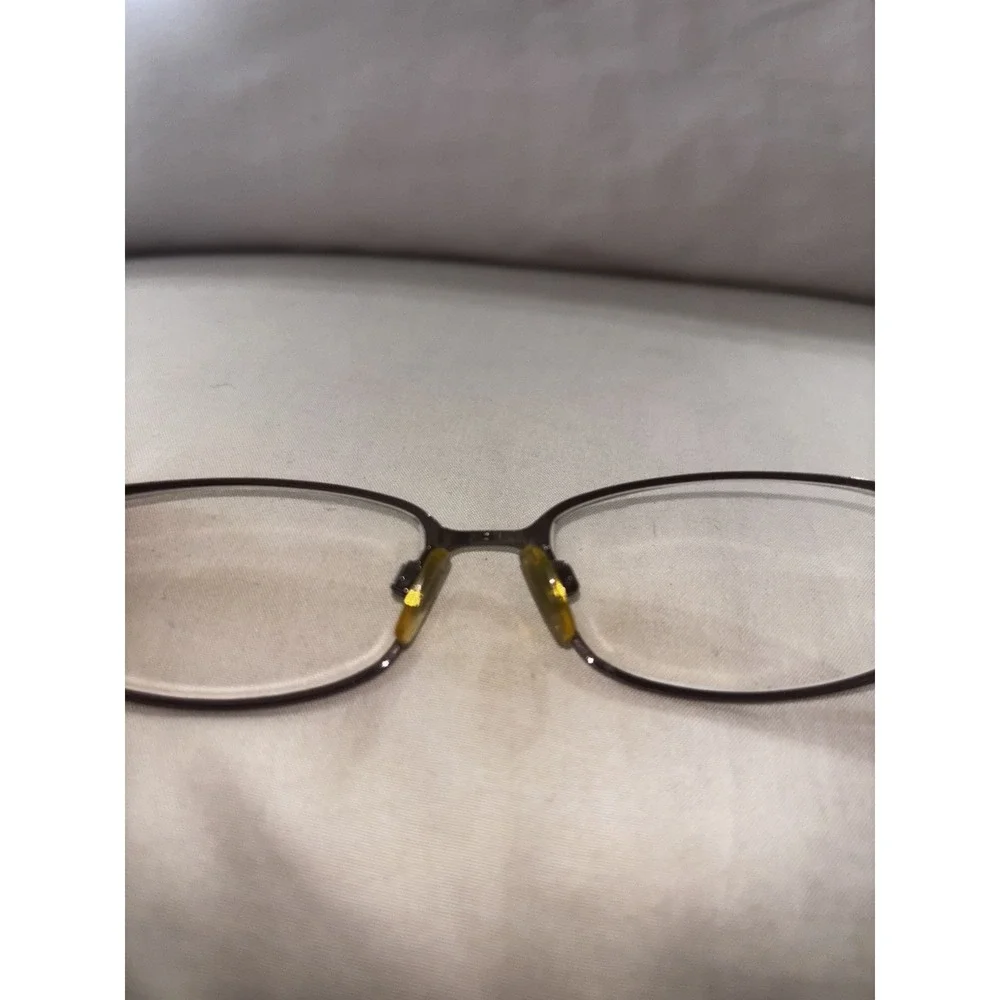 Donna Karen Silver Metal Rectangular Glasses Italy DK 3529 1035 51 16 130 Purple